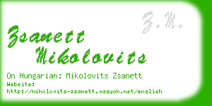 zsanett mikolovits business card